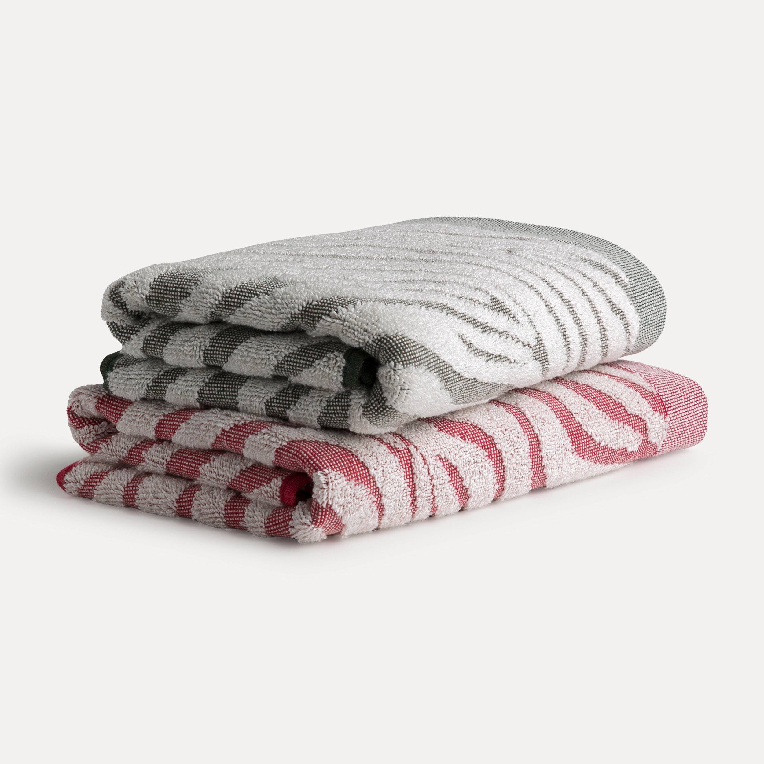 towels, Bettetücher, gestreift, Stoff, Set, Tuch, Handtuch, Streifen, Frottee, Blickfang, Handtuch, Badezimmer, Streifen, Streifenmuster, Baumwolle, Handtücher, Strukturierte Muster, Streifen, Grau, Rot,  towel,  gestreift,  grau,  rot,  textil, Handtüche