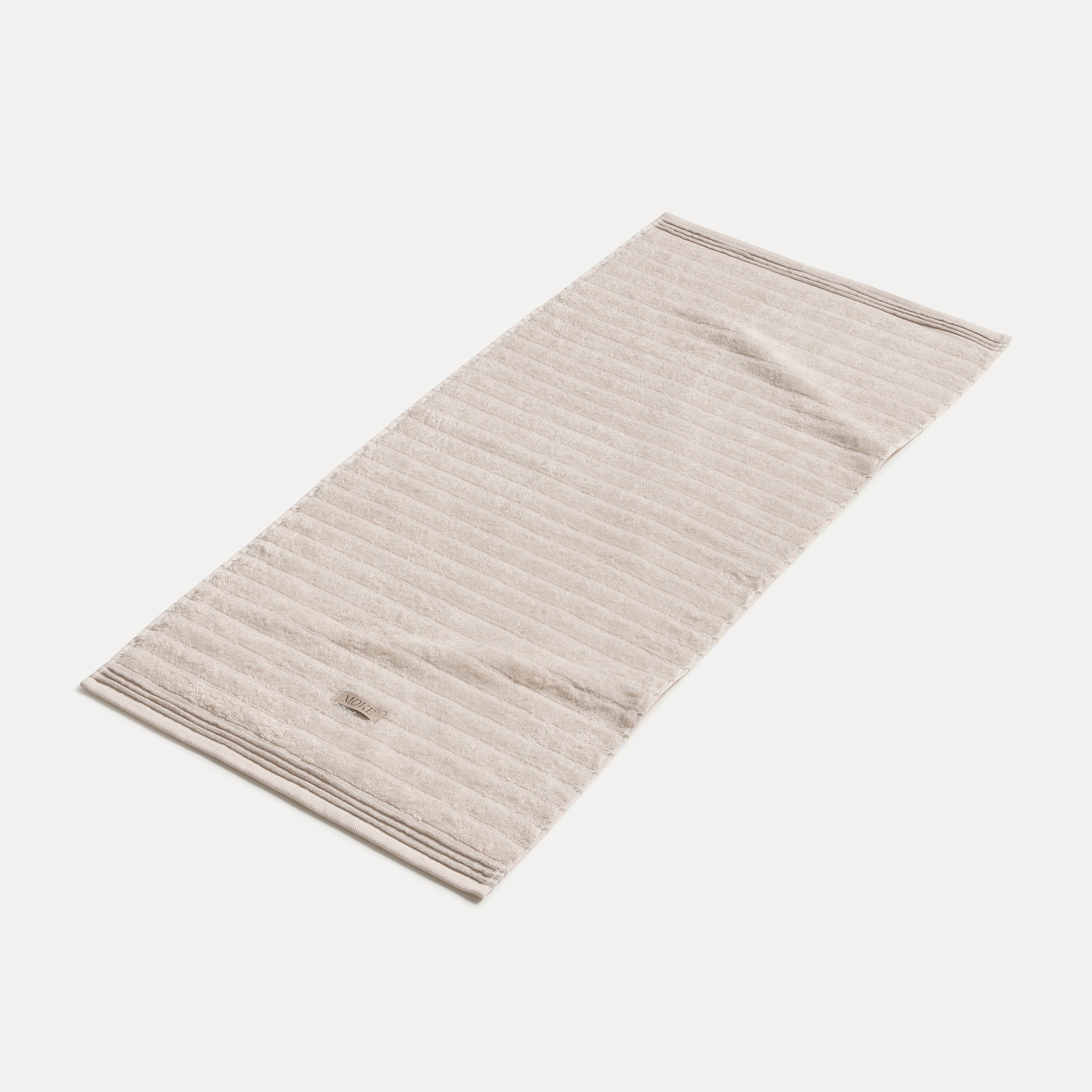 Handtuch, Badetuch, Beige, Rippenmuster, Weiche Struktur