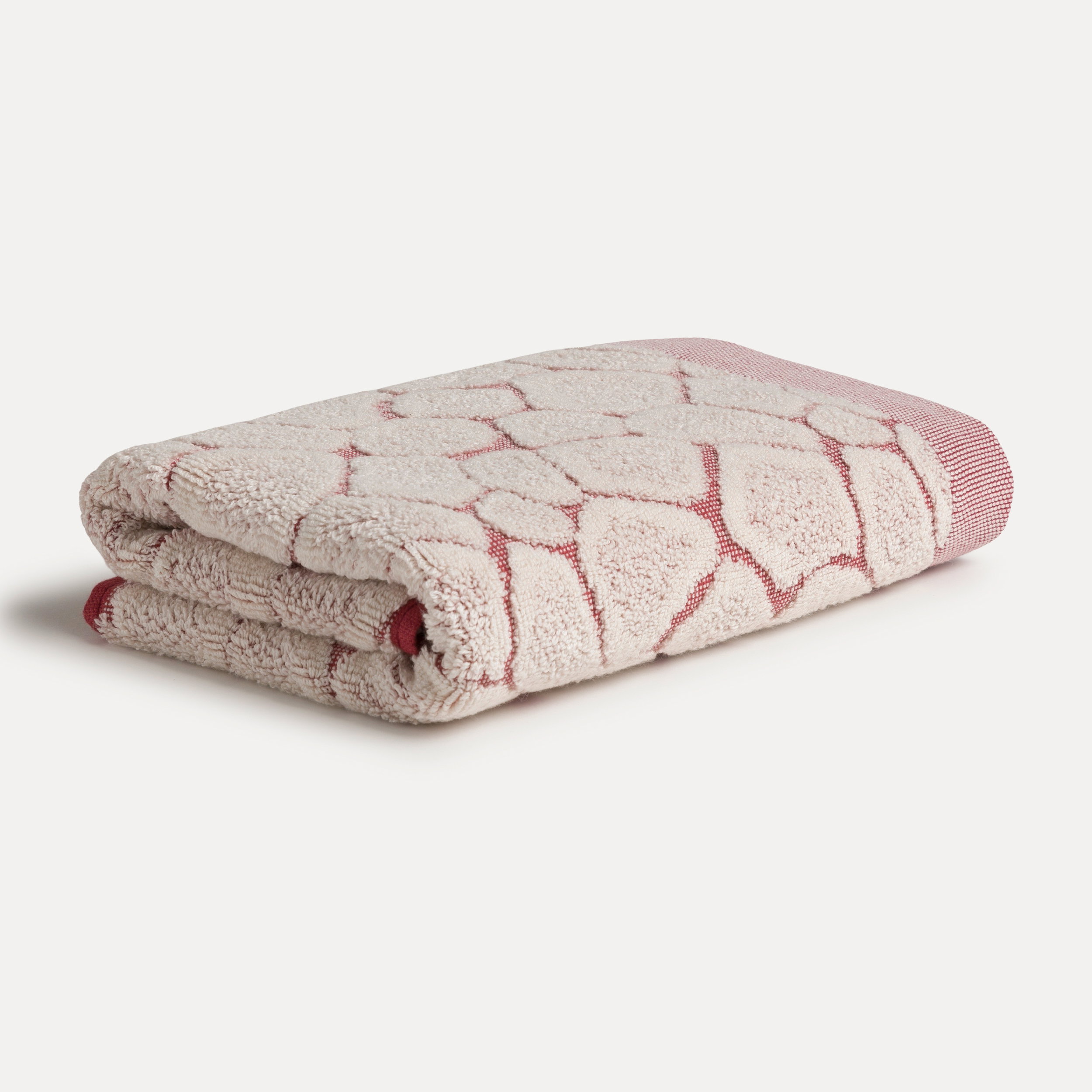 Tuch, Handtuch, Gepunktete Struktur, Rosa Akzent, Frottier