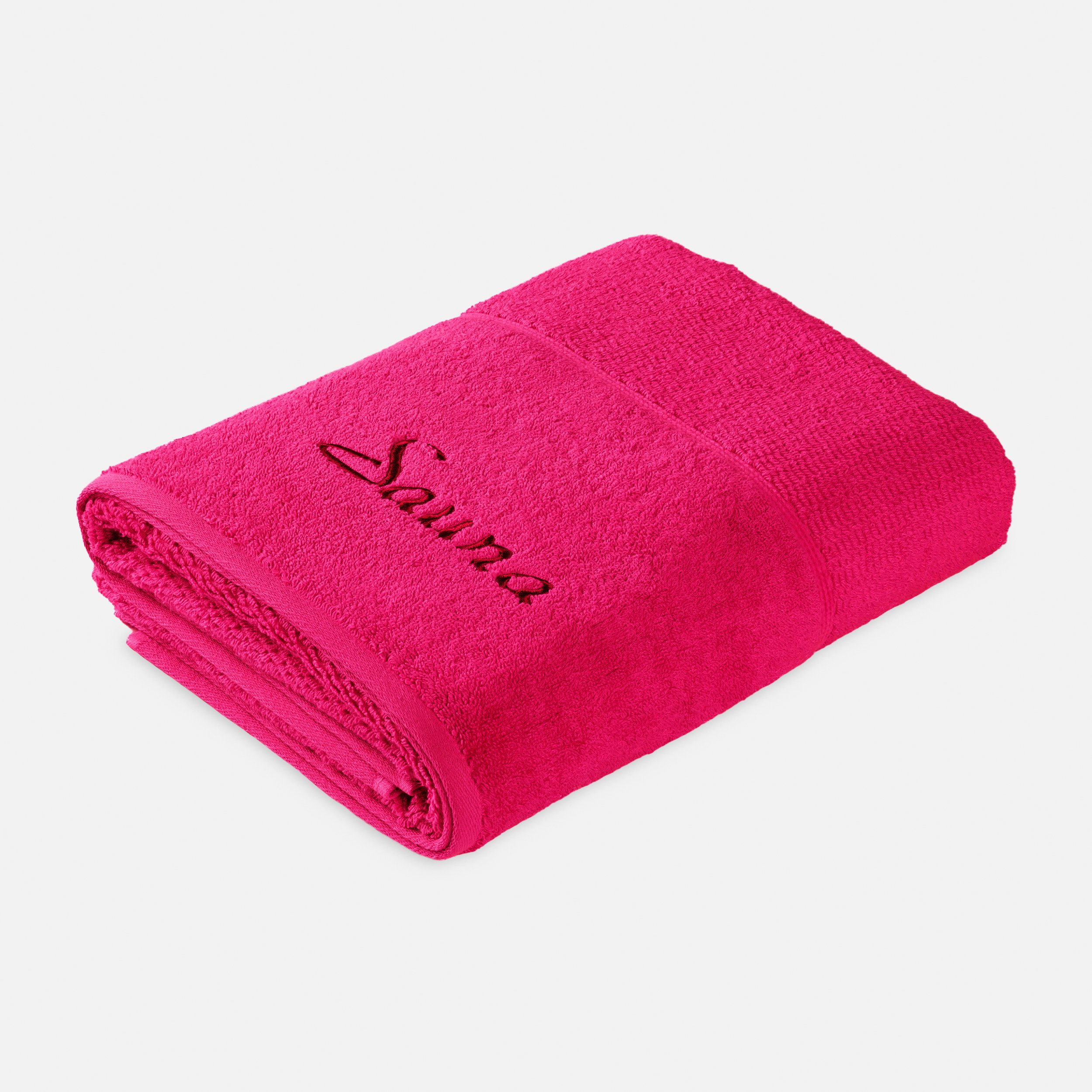Handtuch, Badetuch, Baumwolle, Pink, Stickerei