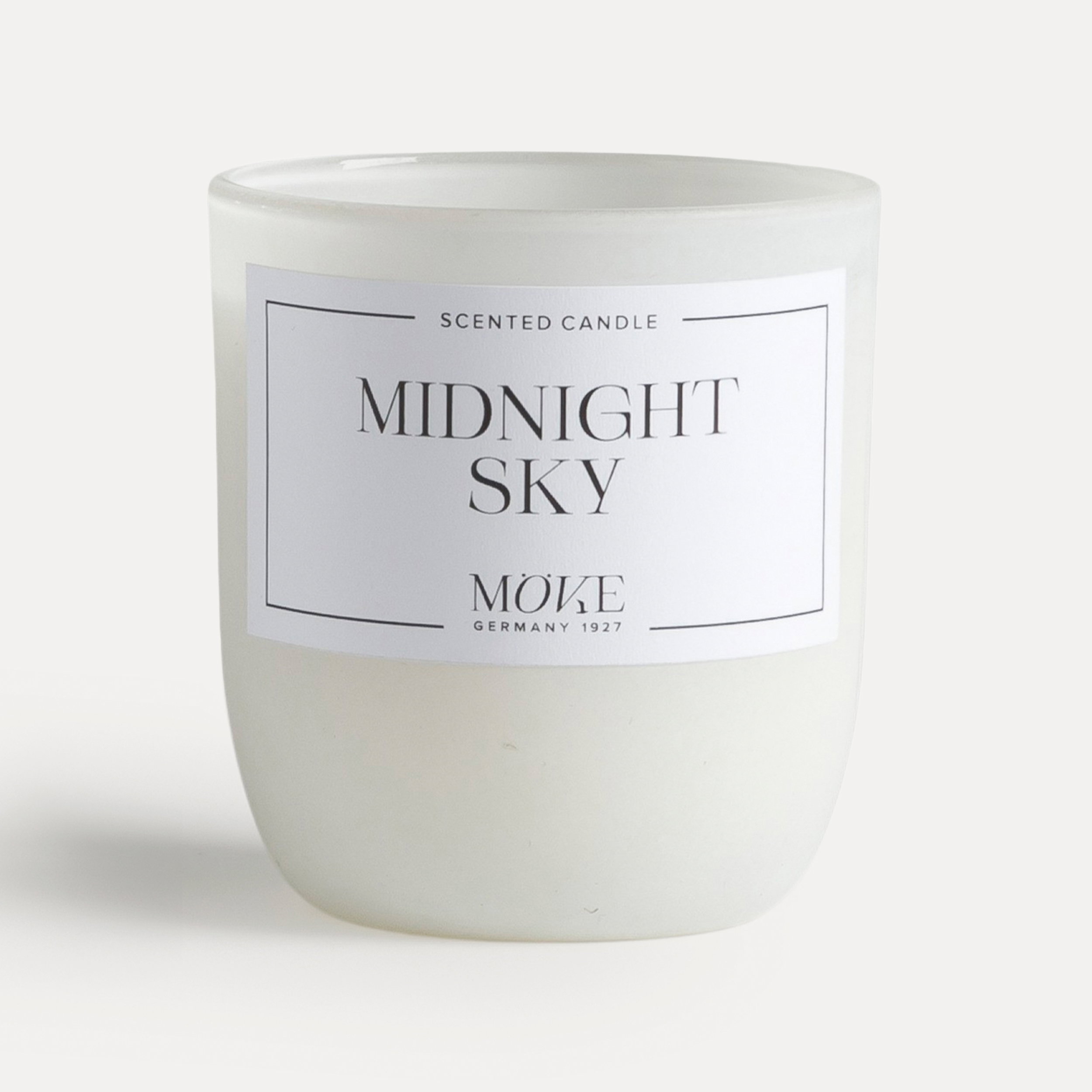 Duftkerze, Mitternachtshimmel, Weiße Kerze, Label, Midnight Sky