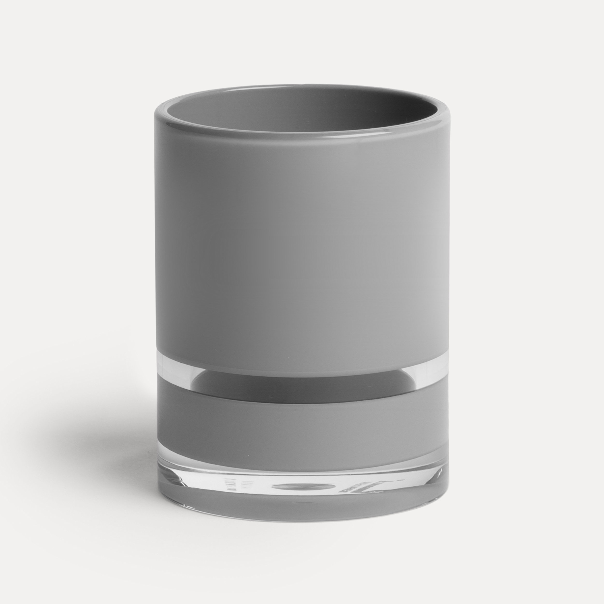 Glas, Becher, Grau, Transparente Basis?, Stilvoller Trinkgefäß