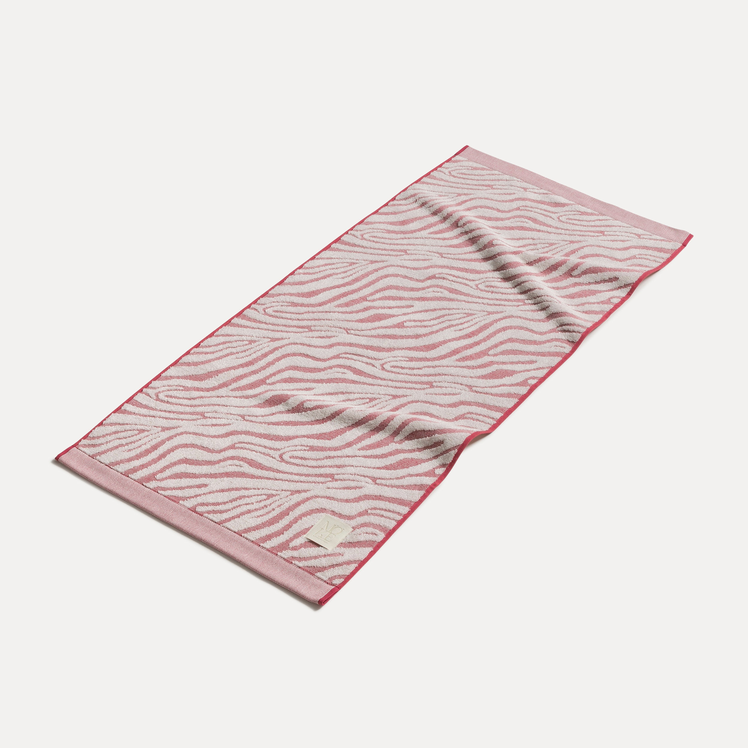 Handtuch, Zebrastreifen Muster, Pink, gewebt, Badetuch