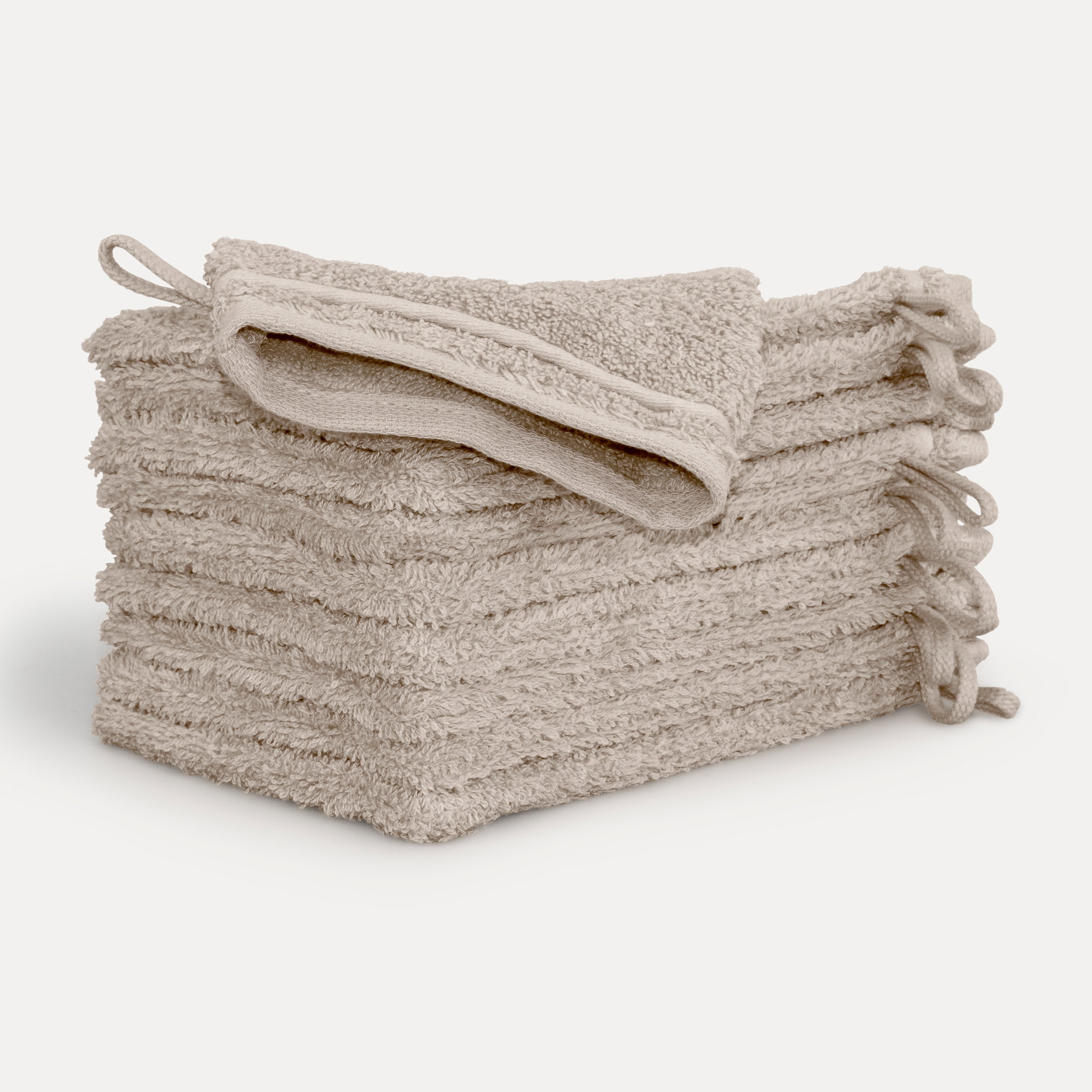 Tücher, Waschlappen, Handtücher, Badematte, Fächer-Set, Handtücher Set, Handtuch, Beiges Tuch, Strukturiertes Tuch, Kordelrand