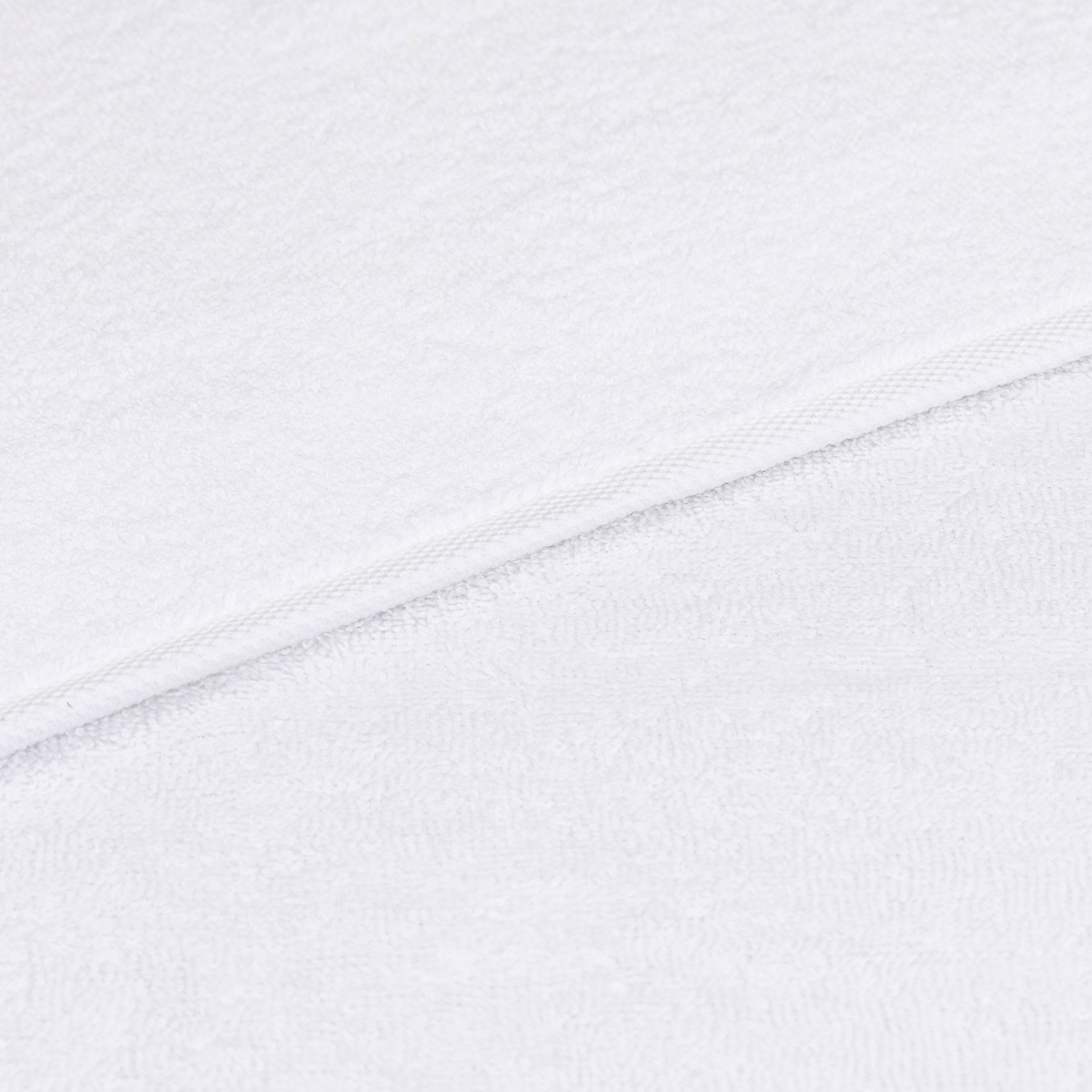 Handtuch, Weiß, Frottee, Flachgewebe, Kantennaht