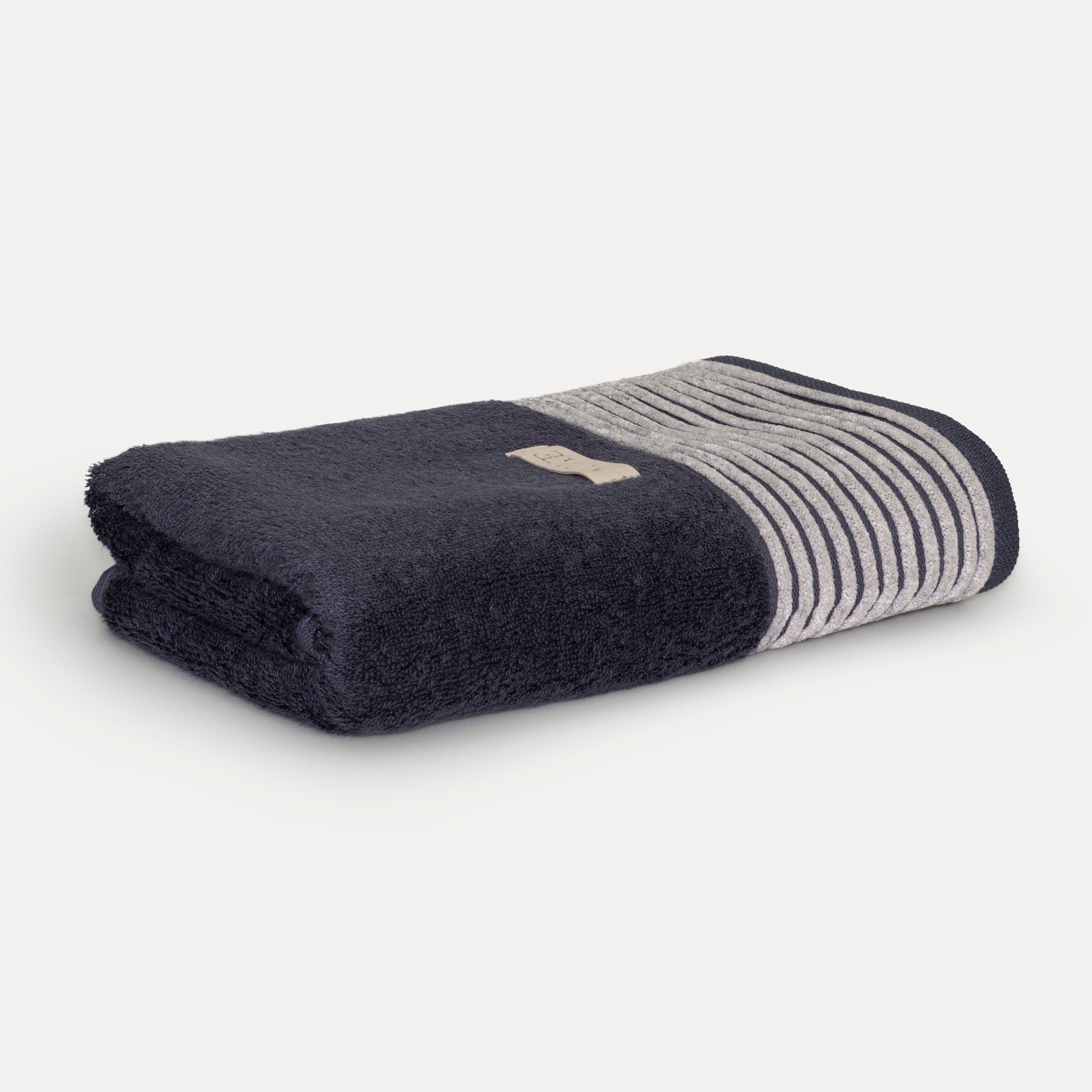 Handtuch, Badetuch, Streifenmuster, Marineblau, Frottee