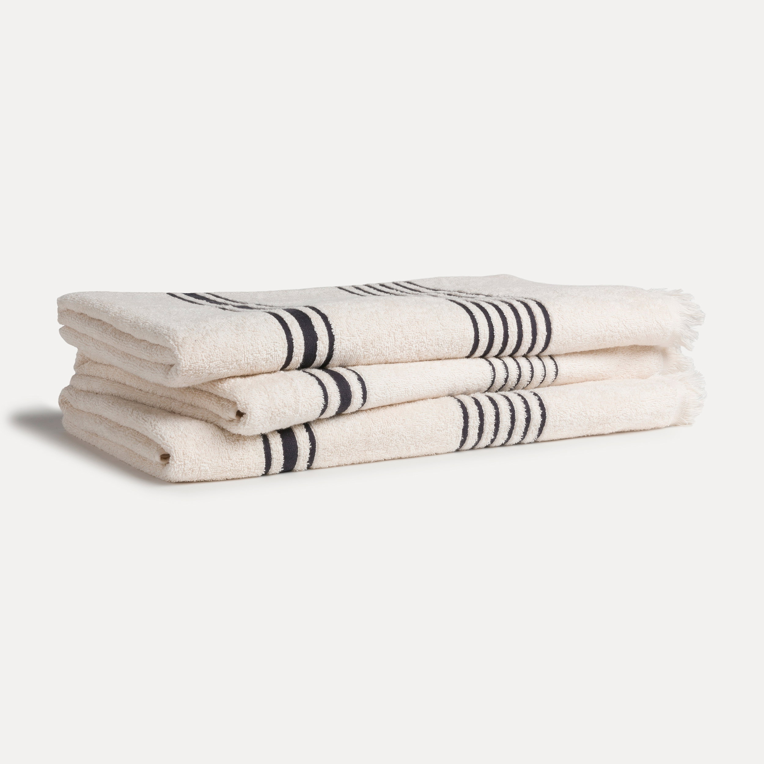 towel, 浴巾, cream, striped, cotton