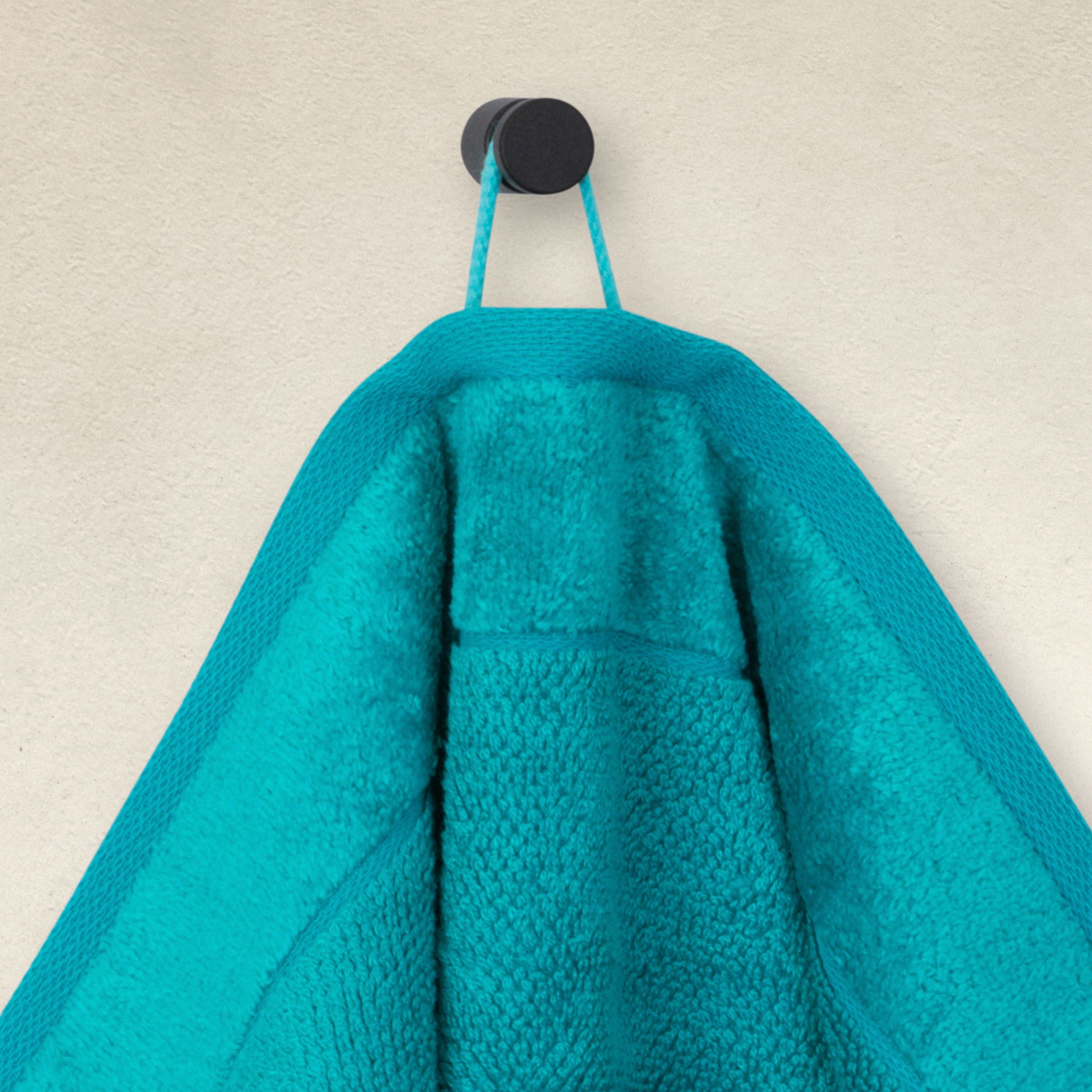 teddy-fleece, teal, hanging-hook, bathrobe, soft-material, Duschtuch, Handtuch, Badehandtuch?, Textilprodukt?, Turquoise