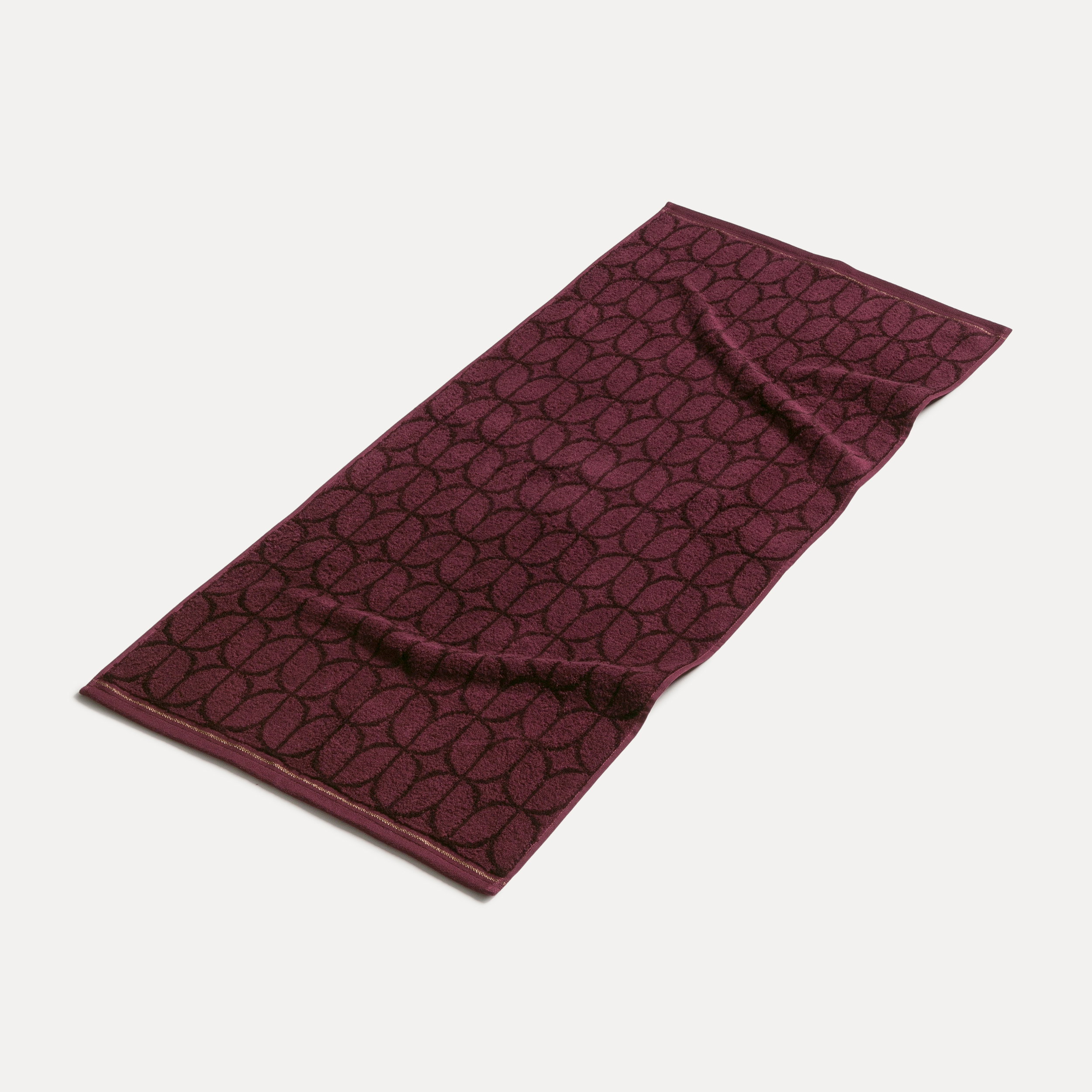 Tischläufer, Geometrisches Muster, Bordeaux, Textil-Accessoire, Lamellar Muster