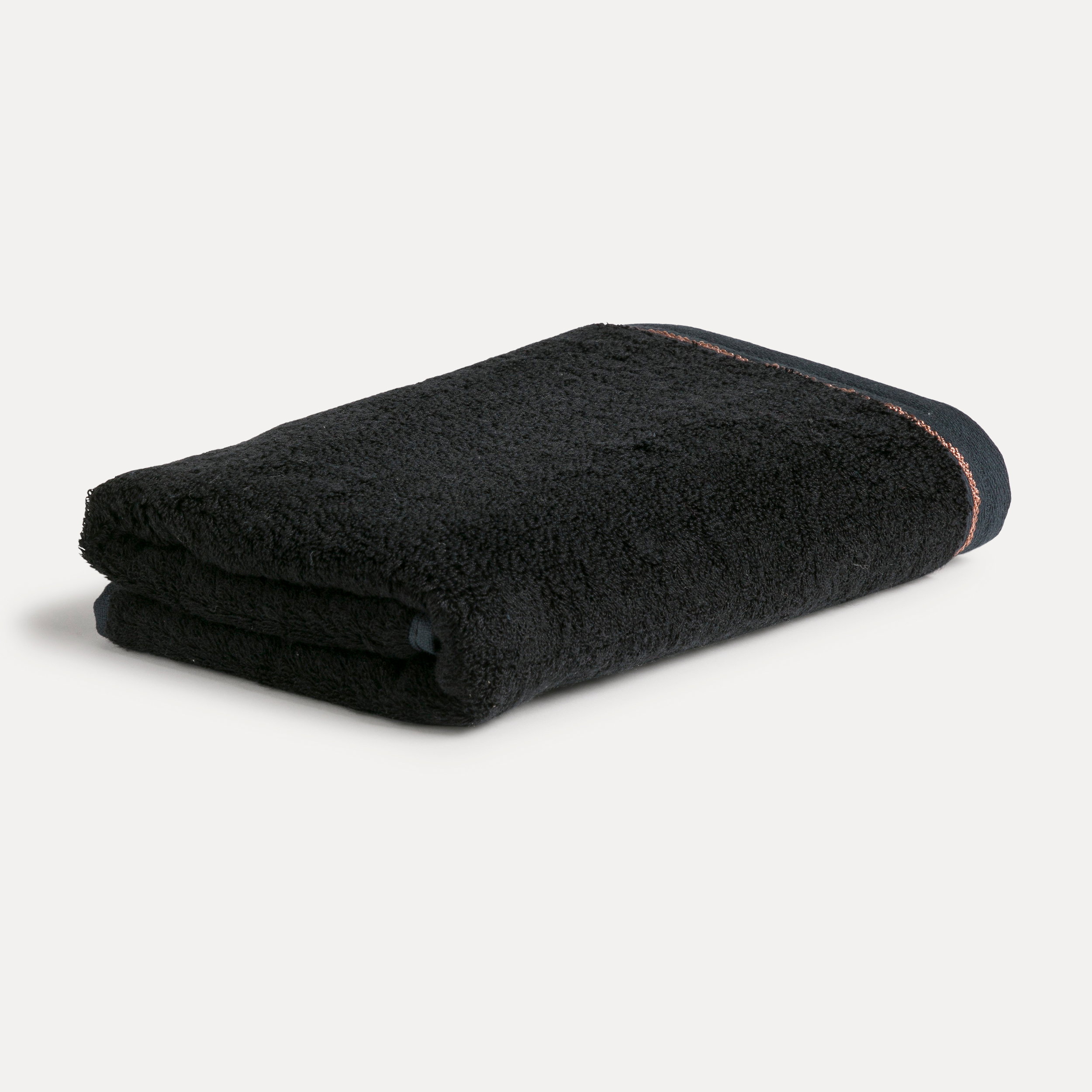 Towel, Handtuch, Schwarz, Frottier, Streifen, Handtuch, Schwarz, Frottiermaterial, Trockentuch, Faltungsbündel, Handtuch, Badehandtuch, Frottierstoff, dunkelblau, Stichdetail, Handtuch, Towels, Baumwolle, Schwarz, Frottee