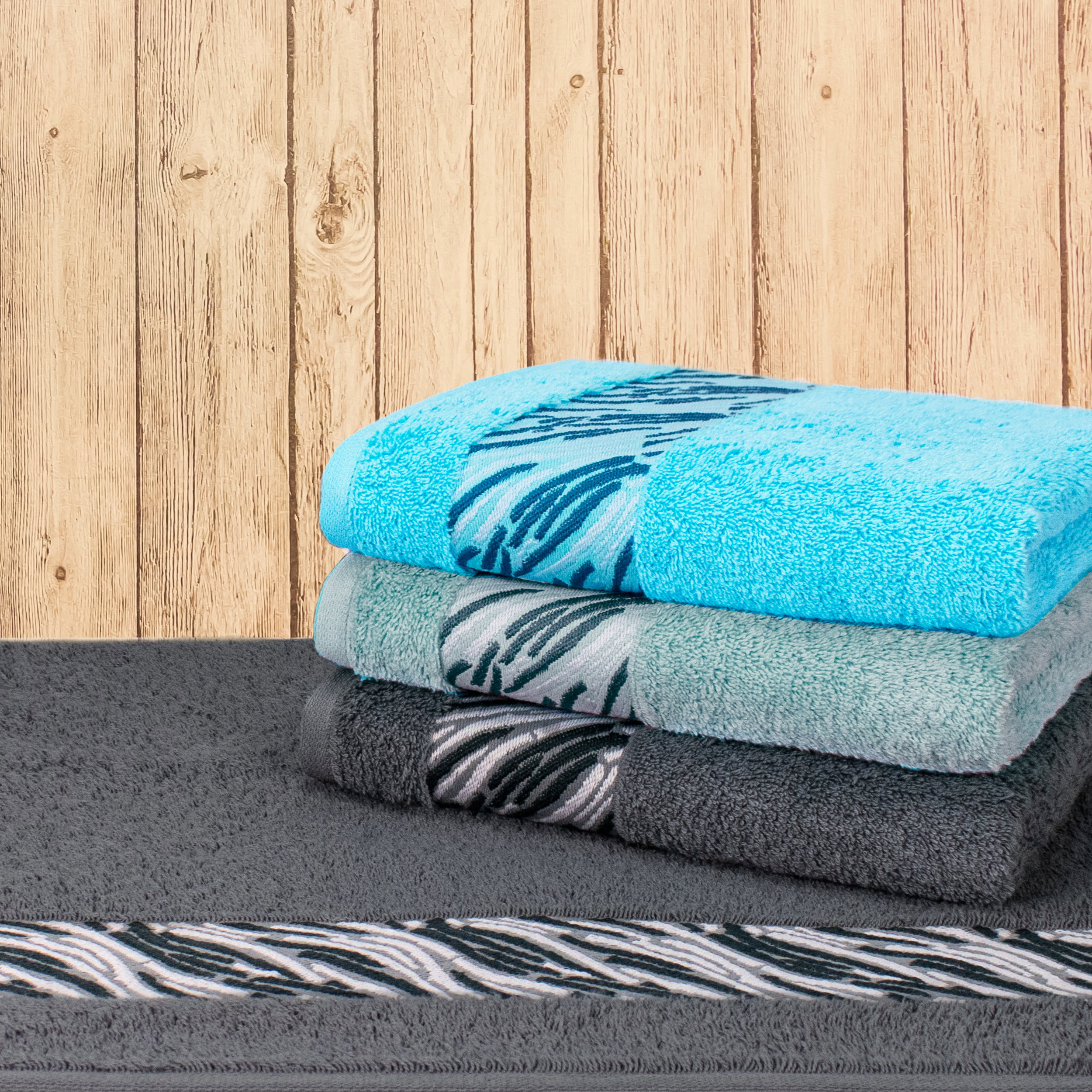 T towels, Handtücher, Badezimmer-Set, Tuchestapel, Streifen Muster,  towel,  blau,  gemustert,  badetuch,  stabeltücher