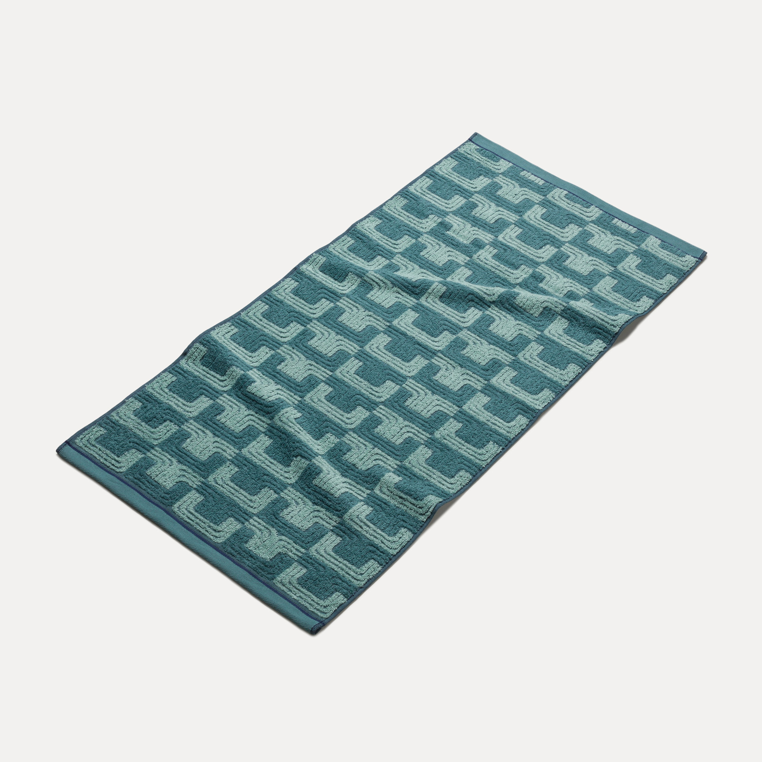 Dekoration für Zuhause, Teppich, Zubehör, Geldbörse, Tuch, Teppich, Geometrisches Muster, Türkises Blau, Rückenauflage, Badematte, Teppicht, Geometrisches Muster, Grün-Blau, Rutschhemmend