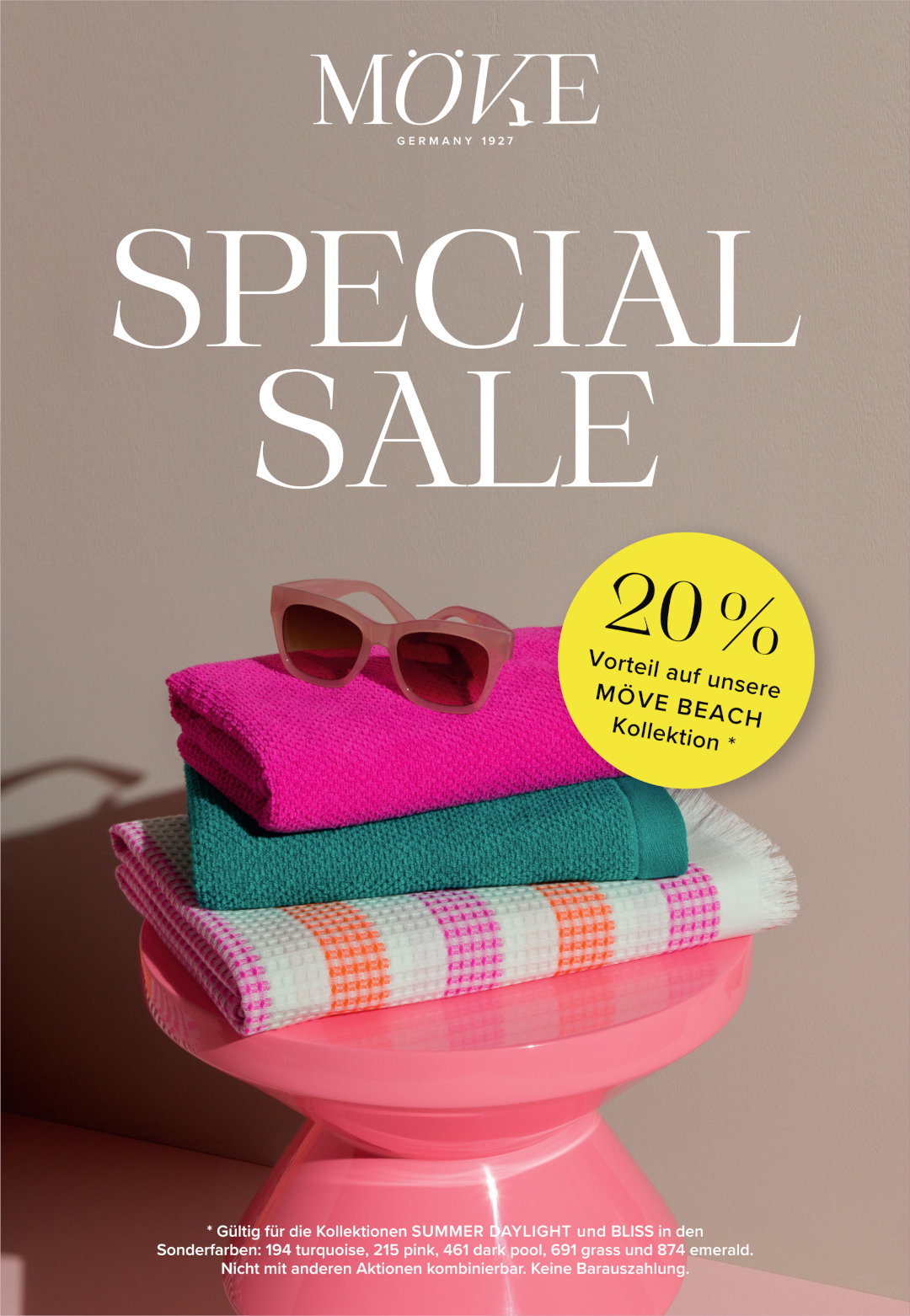 Sonnenbrille, Sonnenbrille pink, Sonnenbrille rot, Tücher, Kaufpromotion