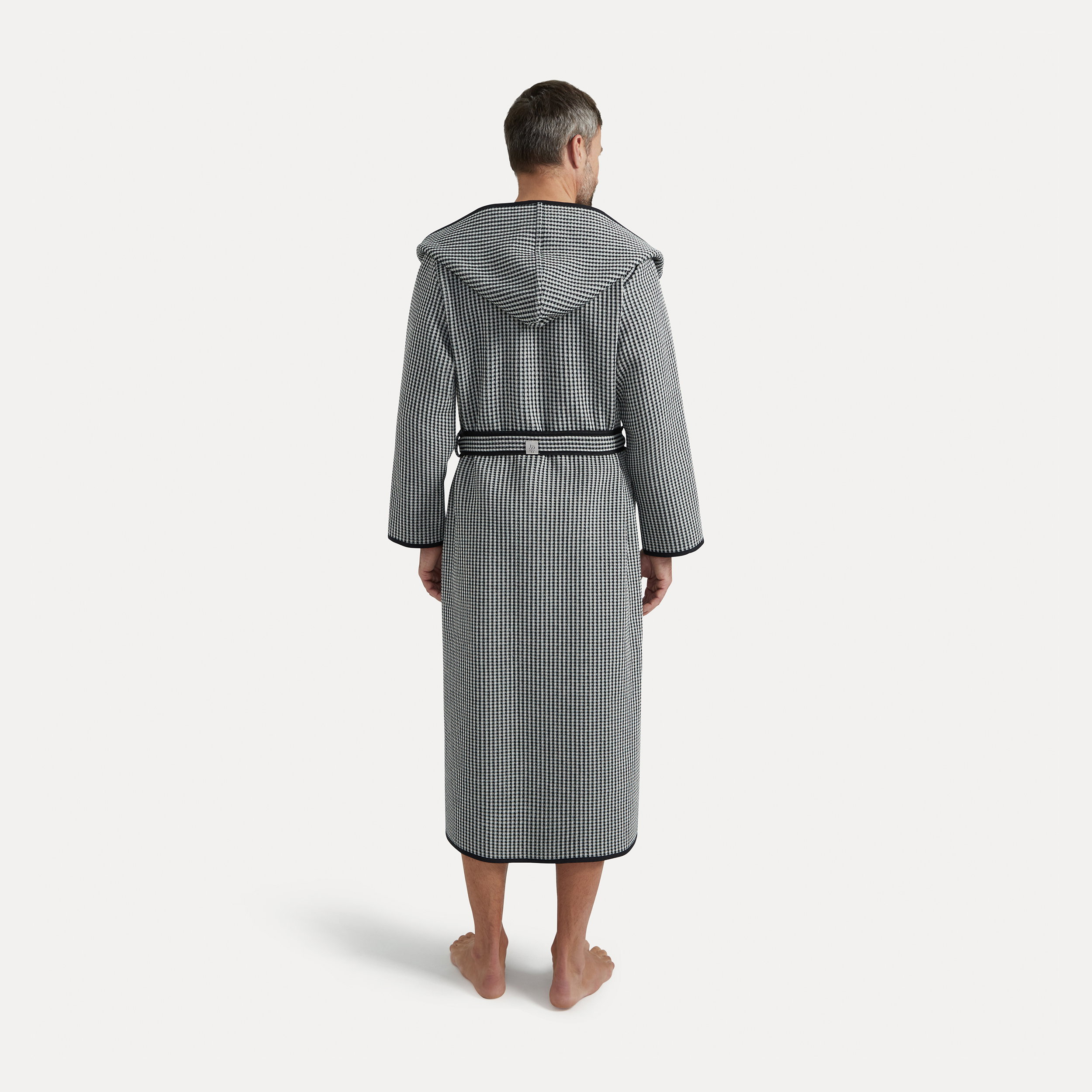 Robe, Manteau, Gingham, Kapuzenmantel, Gürtelband, Bademantel, Gehäkeltes Muster, Gürtel, Kapuzenkleid?, Rautenmuster
