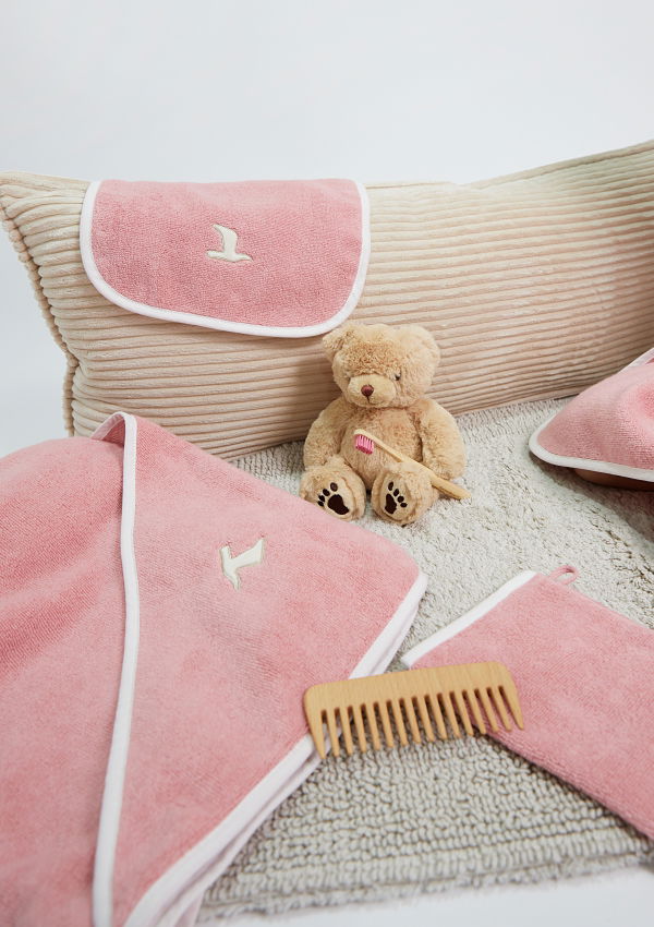 Babydecke, Pink, Teddy, Handtuch, Baumwollstoff