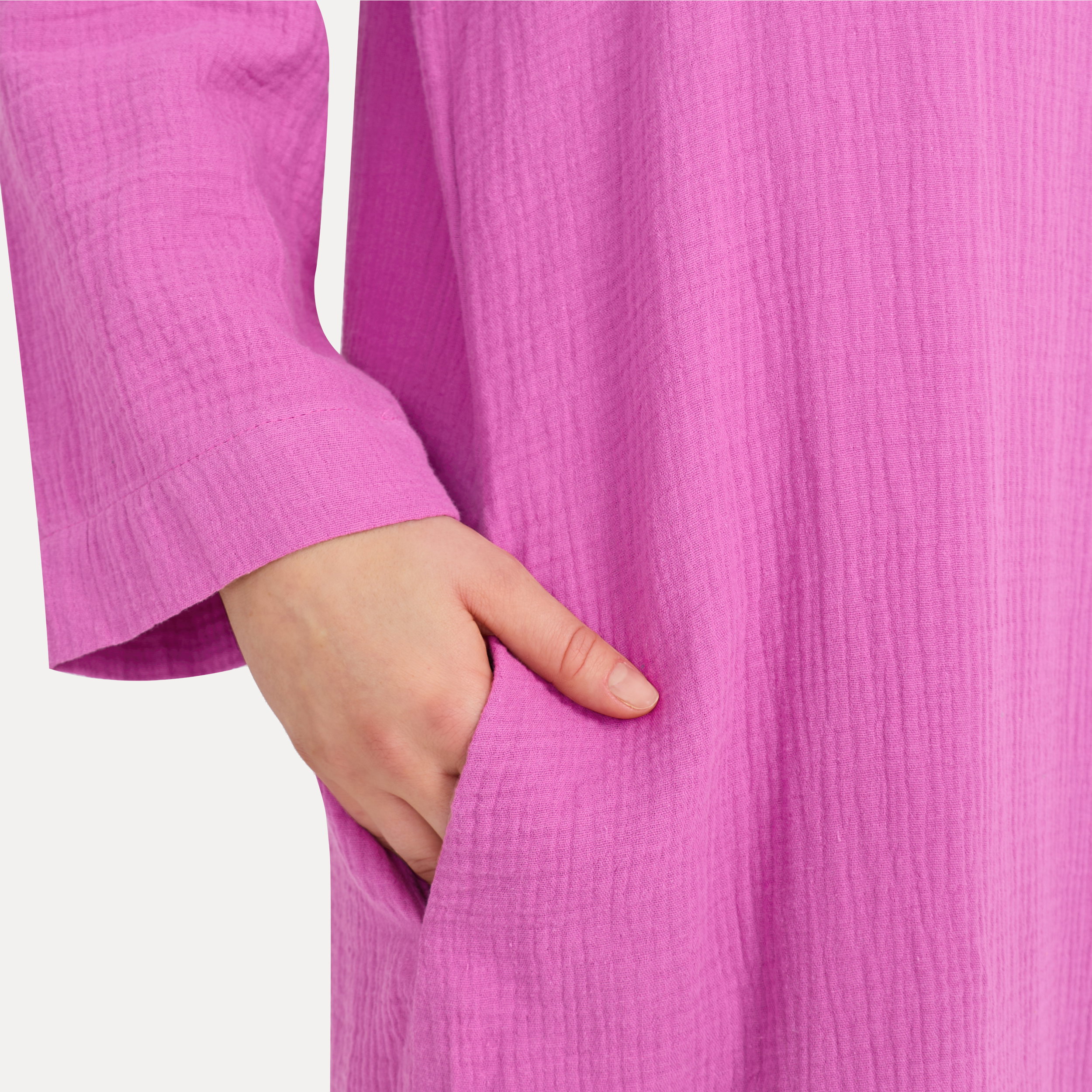Mantel, Kastenmantel, Corduroy, Knopflose, Uni-Farbe, Kleid, Mikrofaser, lila, Rücken, Taschen