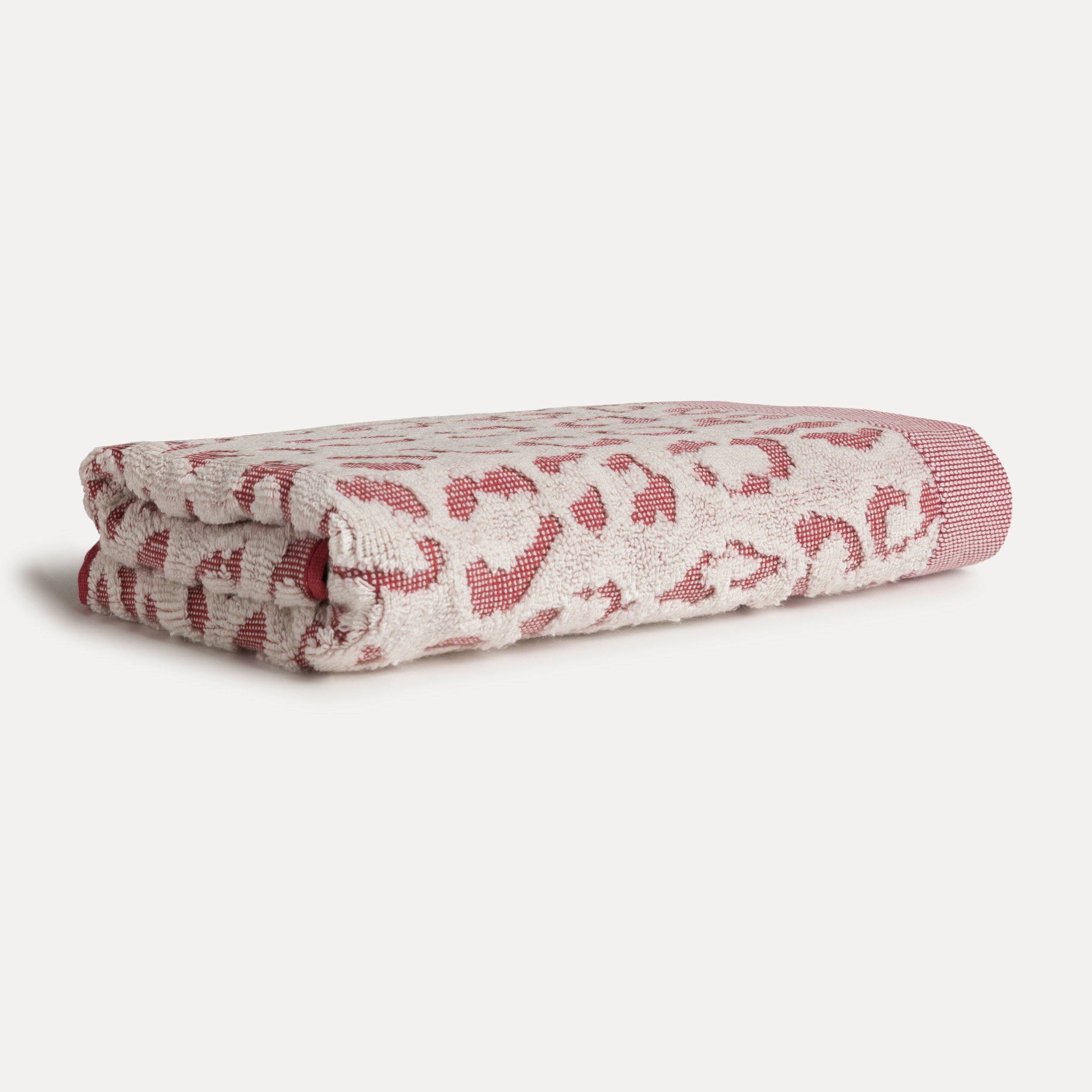 towel, bad, rot, muster, frottee, Terry towel, Handtuch, Tiermuster, Rotweiß, Frottee