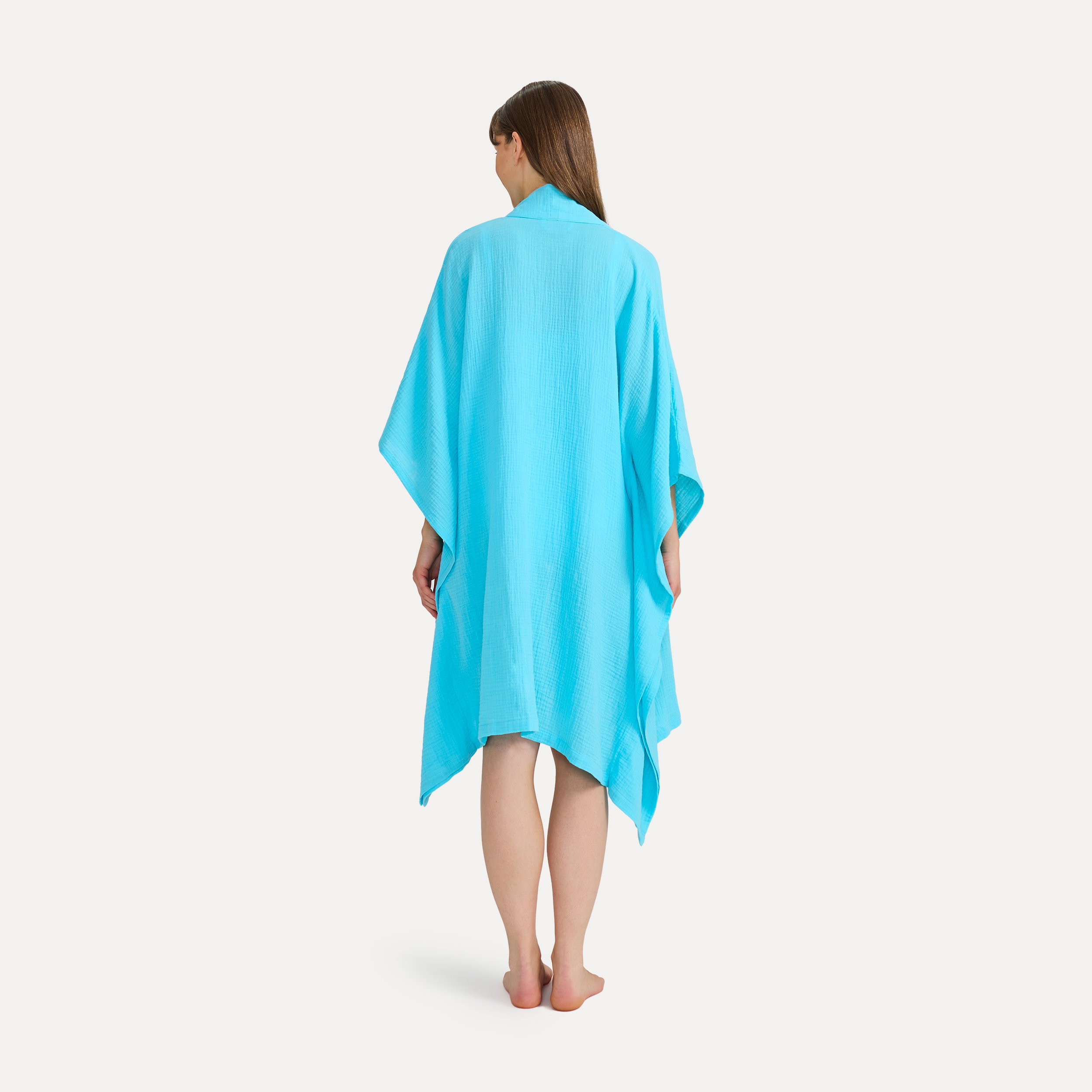 Kaftan, Poncho, Turquoise, Sommerkleid, Latzug, tunika, poncho, türkis, hülle, rückansicht