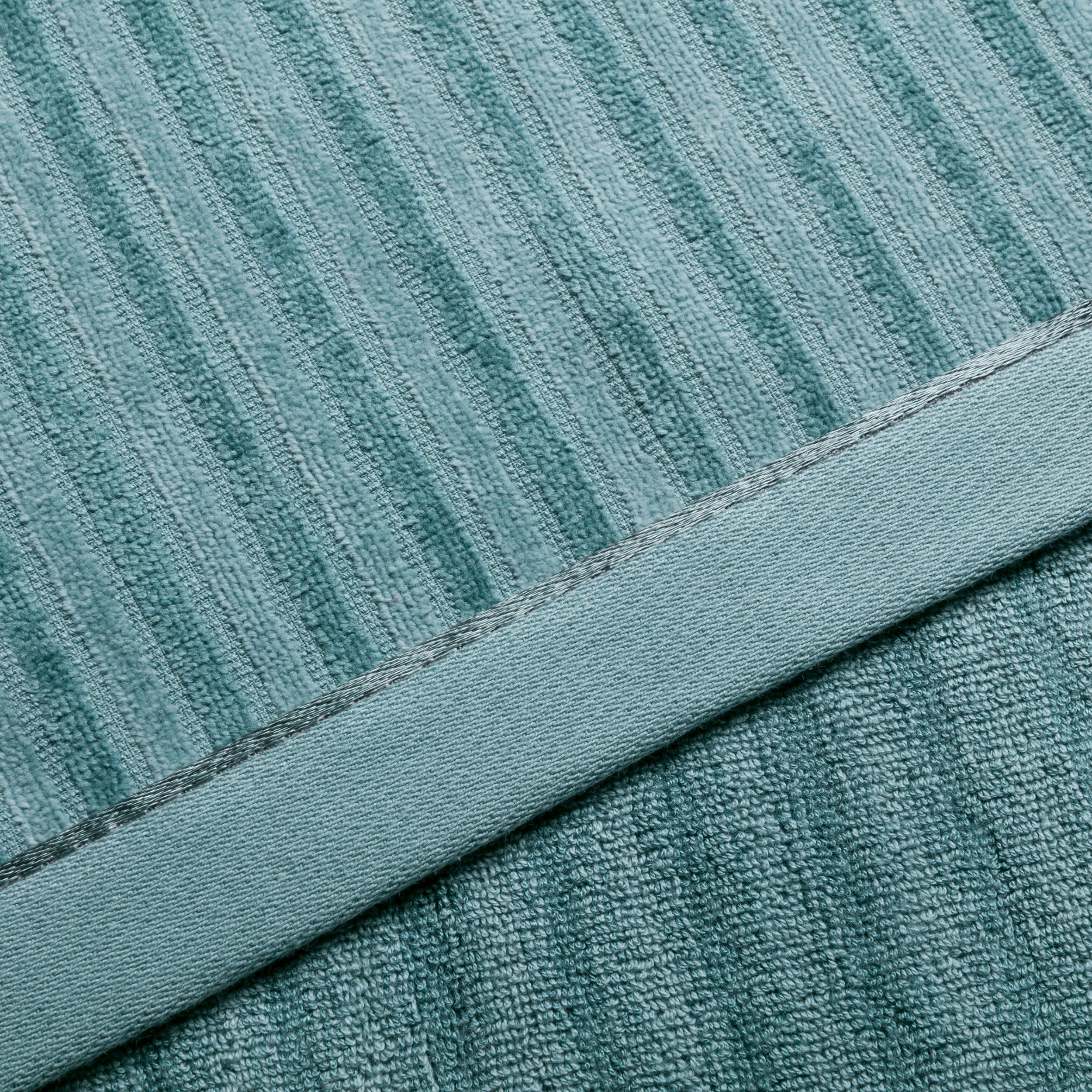 Teppich, Teppichboden, Rutschfeste Textur, Streifenmuster, Türkisblaue Farbe, Teppich, Bodenbelag, Rakel/Textur, Streifenmuster, Bluetöne