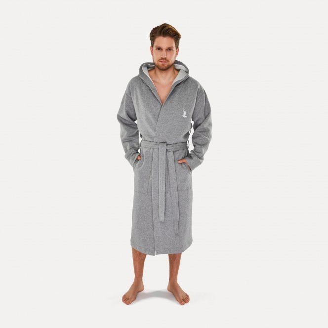 MÖVE Iconic hooded bathrobe grey