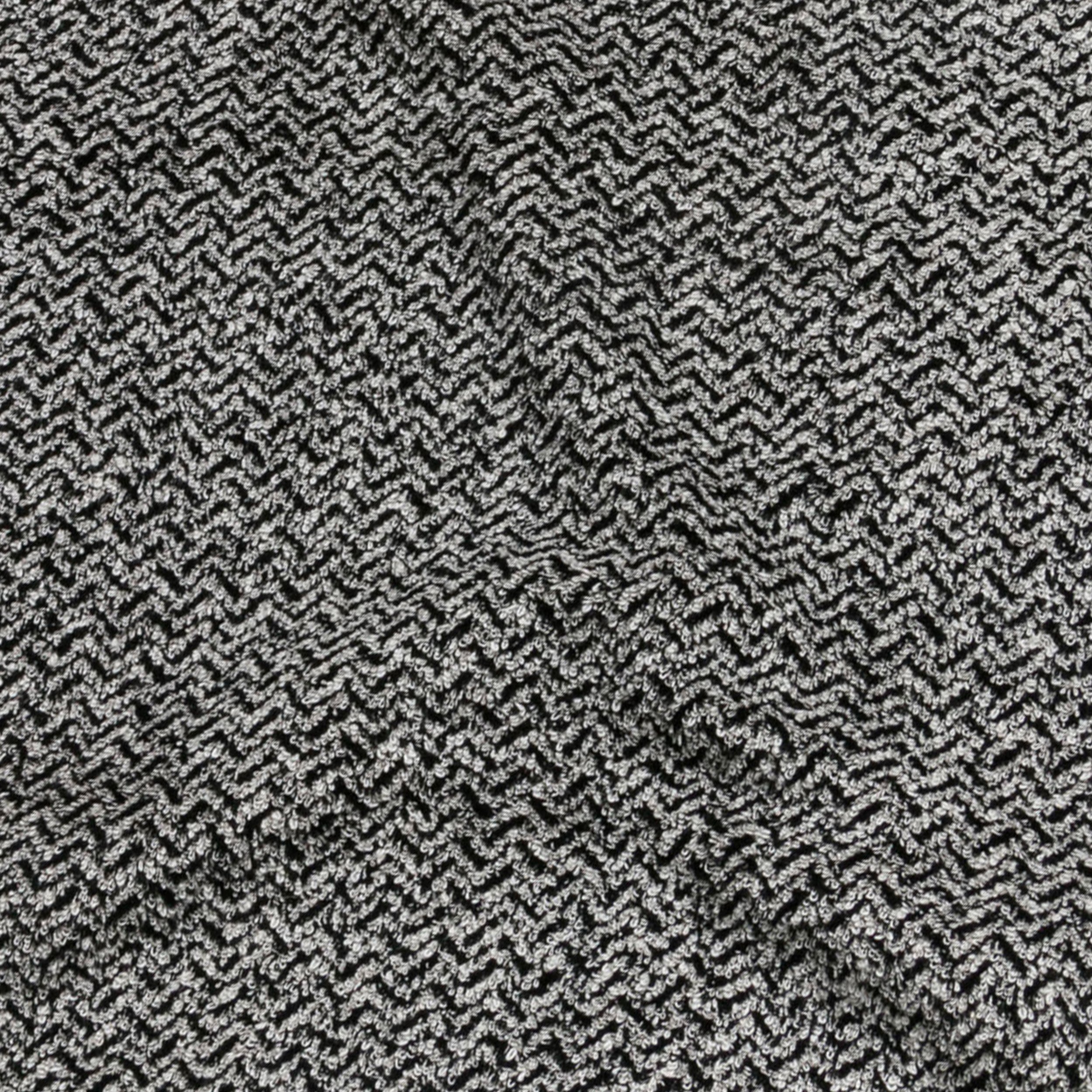 MÖVE Brooklyn Handtuch 50X100 cm Gemustert Schwarz (nature/black)| MÖVE