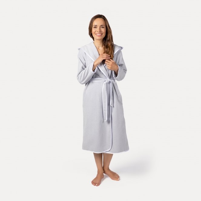 MÖVE Homewear hooded bathrobe silver