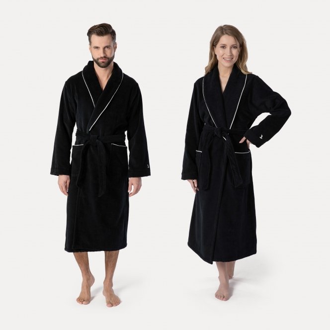 MÖVE Homewear shawl collar robe black