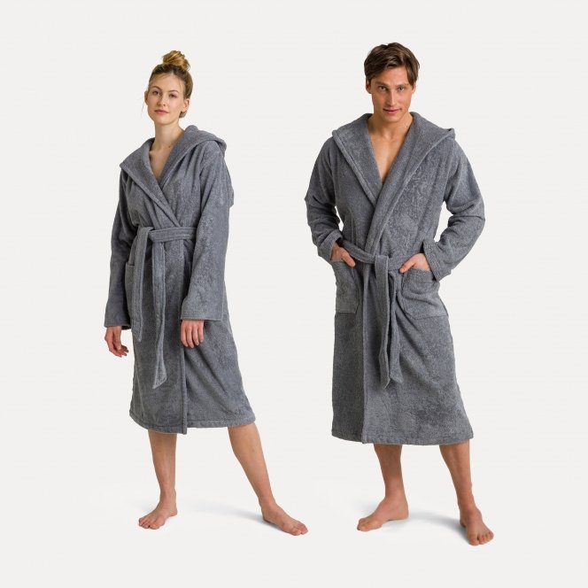 MÖVE Superwuschel hooded bathrobe stone