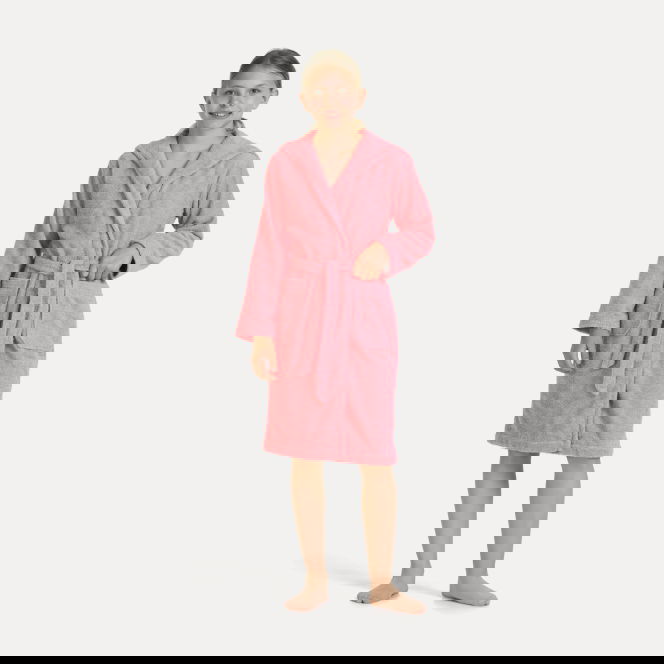 MÖVE Superwuschel hooded bathrobe coral