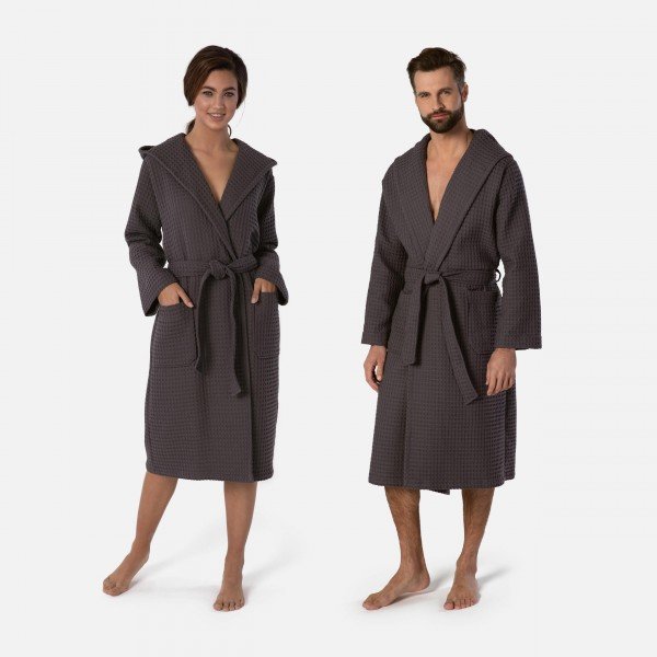 möve Piquée hooded bathrobe S. XL